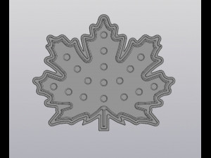 flowerpot maple leaf 3D Print Model