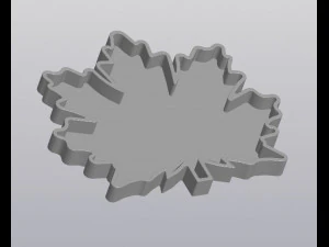 flowerpot maple leaf 3D Print Model