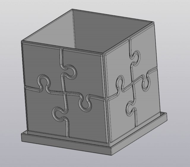 flowerpot solved puzzle 3D-printmodel .c4d .max .obj .3ds .fbx .stl .blend 