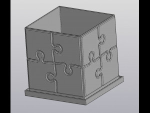 flowerpot solved puzzle 3D-printmodel
