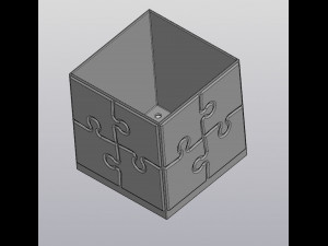 flowerpot solved puzzle 3D-printmodel
