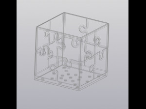 flowerpot solved puzzle 3D-printmodel