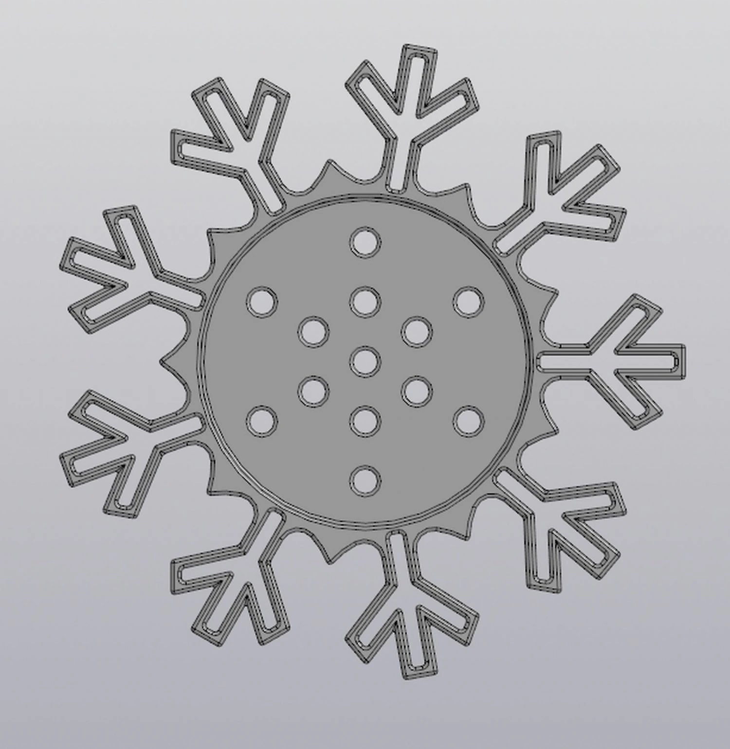 flowerpot snowflake 3D Print Model .c4d .max .obj .3ds .fbx .stl .blend 