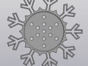 flowerpot snowflake 3D Print Model