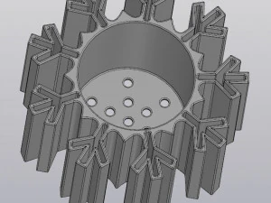 flowerpot snowflake 3D Print Model