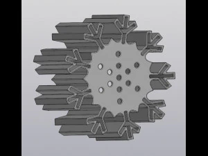 flowerpot snowflake 3D Print Model