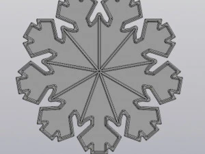 flowerpot snowflake 3D Print Model
