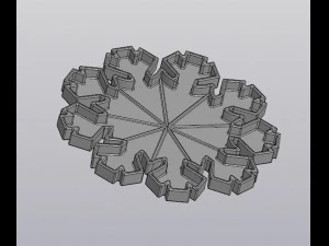flowerpot snowflake 3D Print Model