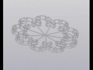 flowerpot snowflake 3D Print Model