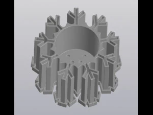 flowerpot snowflake 3D Print Model