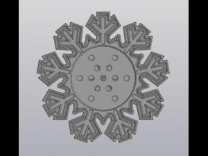 flowerpot snowflake 3D Print Model
