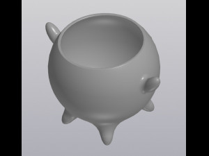 scared flowerpot 3D प्रिंट मॉडल
