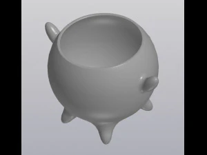 scared flowerpot 3D Print Model