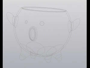 scared flowerpot 3D Print Model