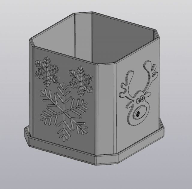flowerpot winter holidays 3Dプリントモデル .c4d .max .obj .3ds .fbx .stl .blend 
