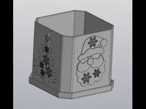 flowerpot winter holidays 3Dプリントモデル