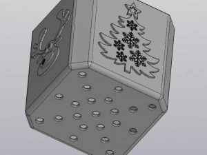 flowerpot winter holidays 3D Print Model