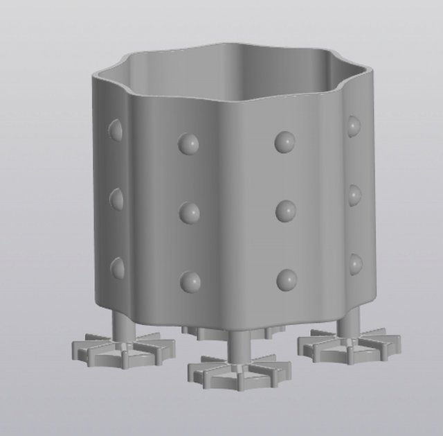 Alien flowerpot 3D 프린트 모델 .c4d .max .obj .3ds .fbx .stl .blend 