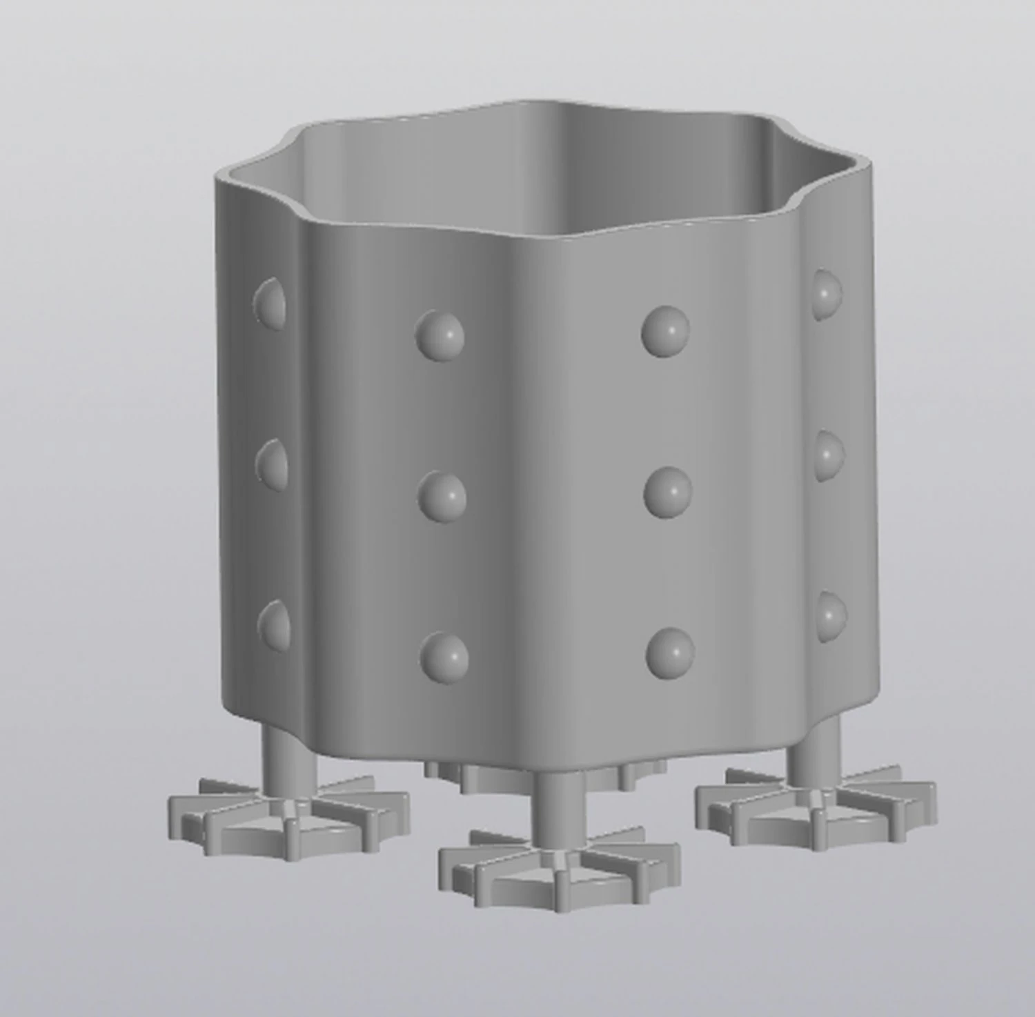 Alien flowerpot 3D Print Model .c4d .max .obj .3ds .fbx .stl .blend 