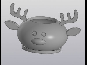 flowerpot deer Modèles 3D en vedette