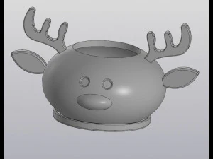 flowerpot deer 3D Print Model