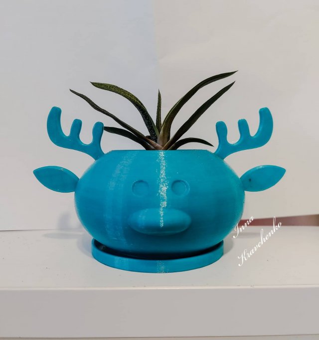 flowerpot deer Modèles 3D en vedette .c4d .max .obj .3ds .fbx .stl .blend 
