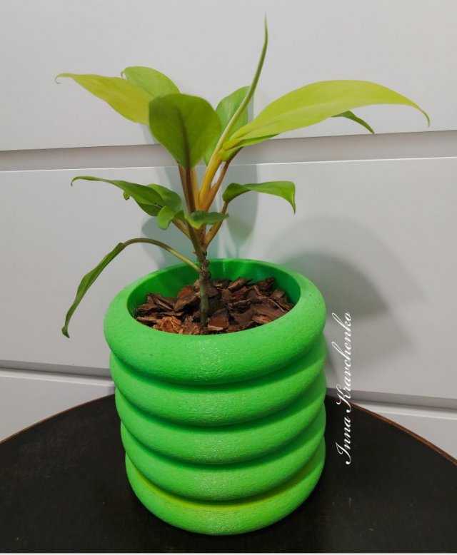 flowerpot round forms 3D-printmodel .c4d .max .obj .3ds .fbx .stl .blend 