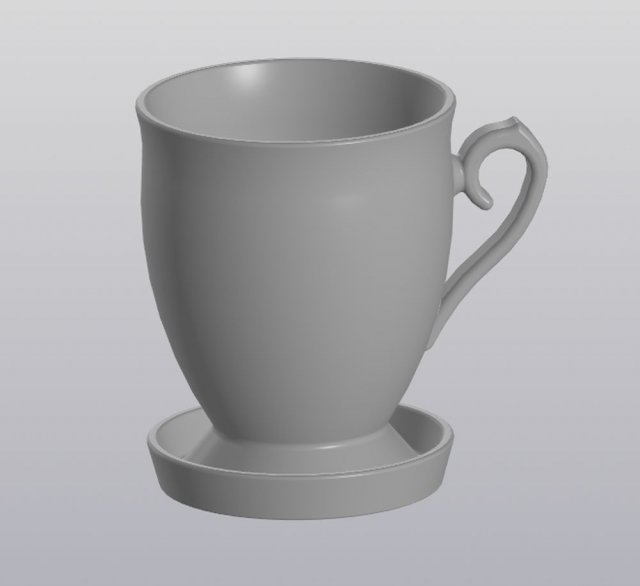Flowerpot cup 3D 프린트 모델 .c4d .max .obj .3ds .fbx .stl .blend 