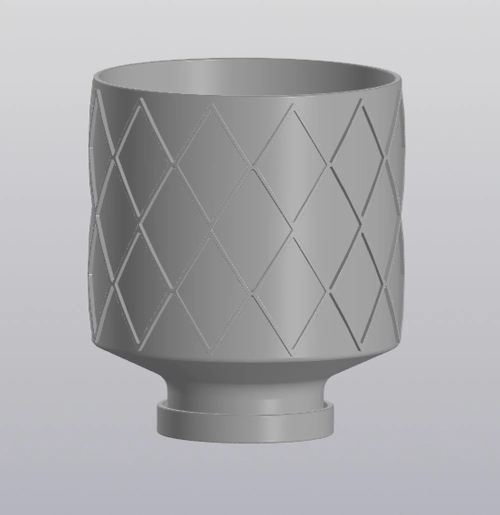 flowerpot rhombus 3D Print Model .c4d .max .obj .3ds .fbx .stl .blend 