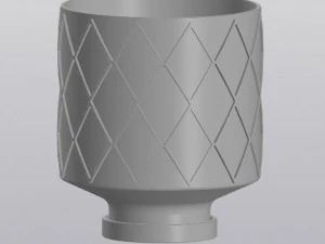 植木鉢ひし形 3Dプリントモデル