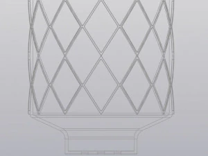 flowerpot rhombus 3D Print Model