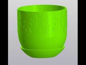 Flowerpot monstera 3D 프린트 모델