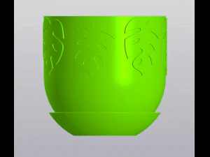 Flowerpot monstera 3D Print Model
