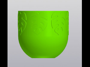 Flowerpot monstera 3D Принт Модель