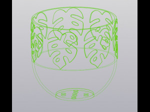 Flowerpot monstera 3D Принт Модель
