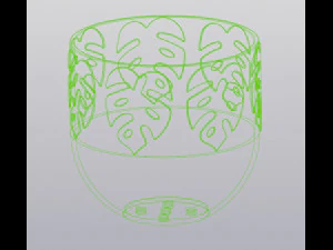Flowerpot monstera 3D Print Model