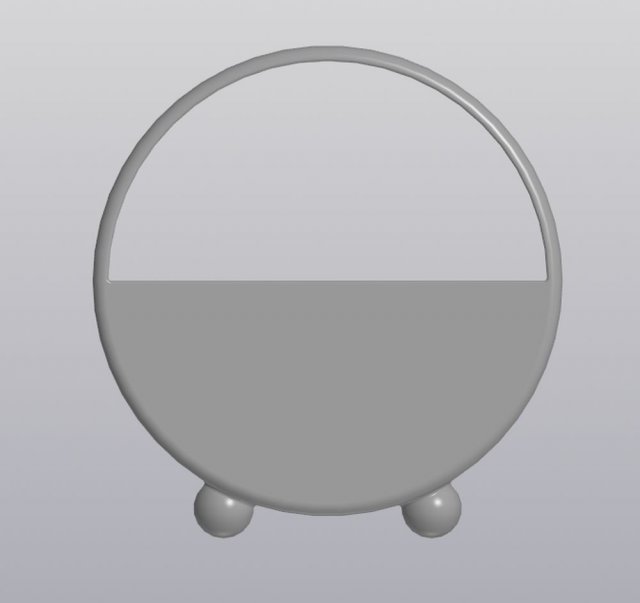 round flowerpot 3D Print Model .c4d .max .obj .3ds .fbx .stl .blend