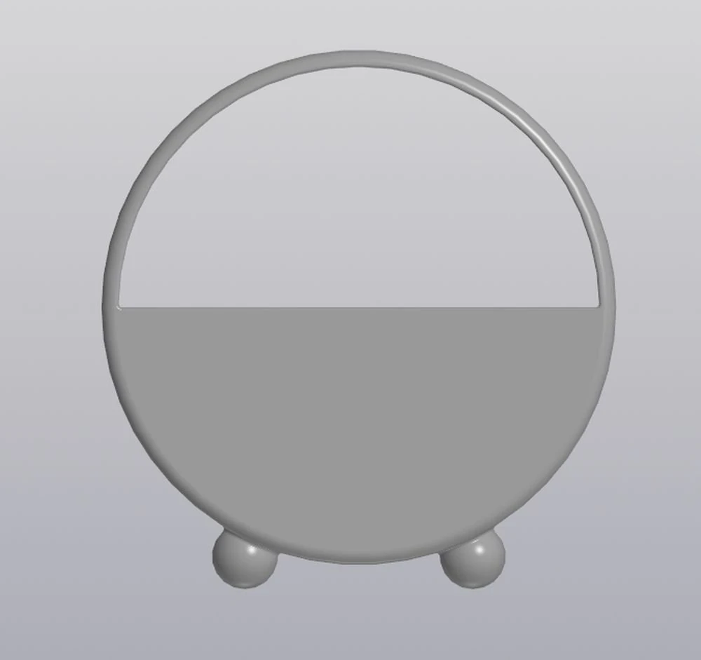 round flowerpot 3D Print Model .c4d .max .obj .3ds .fbx .stl .blend 