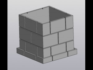 flowerpot brickwork 3D Baskı Modeli