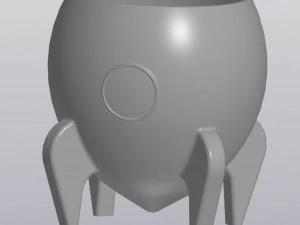 razzo in vaso di fiori Modello di stampa 3D