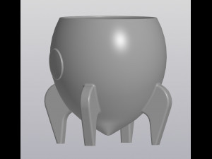 flowerpot rocket 3D 프린트 모델