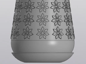 senhora do vaso de flores Modelo de Impressão 3D