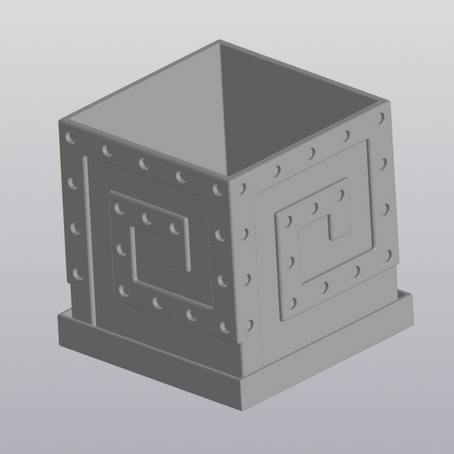 metal flowerpot 3D Baskı Modeli .c4d .max .obj .3ds .fbx .stl .blend 