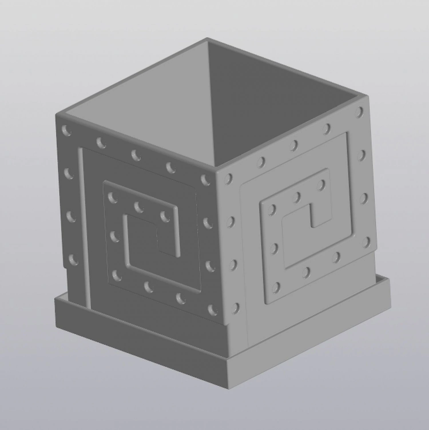 metal flowerpot 3D Print Model .c4d .max .obj .3ds .fbx .stl .blend 