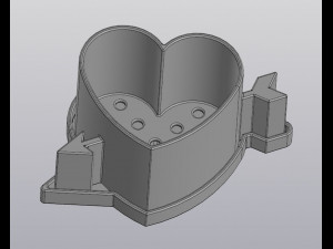flowerpot heart arrow 3D Baskı Modeli