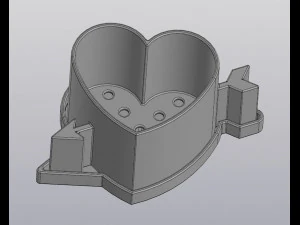 flecha del corazón de la maceta Modelo de impresión 3D