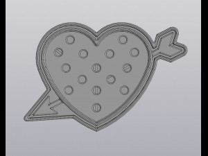 flowerpot heart arrow Modelo de Impressão 3D