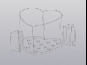 flowerpot heart arrow Modelo de Impressão 3D