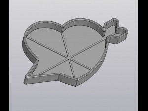 flowerpot heart arrow Modelo de Impressão 3D