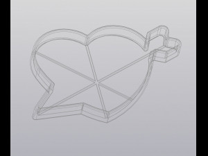 flowerpot heart arrow Modelo de Impressão 3D